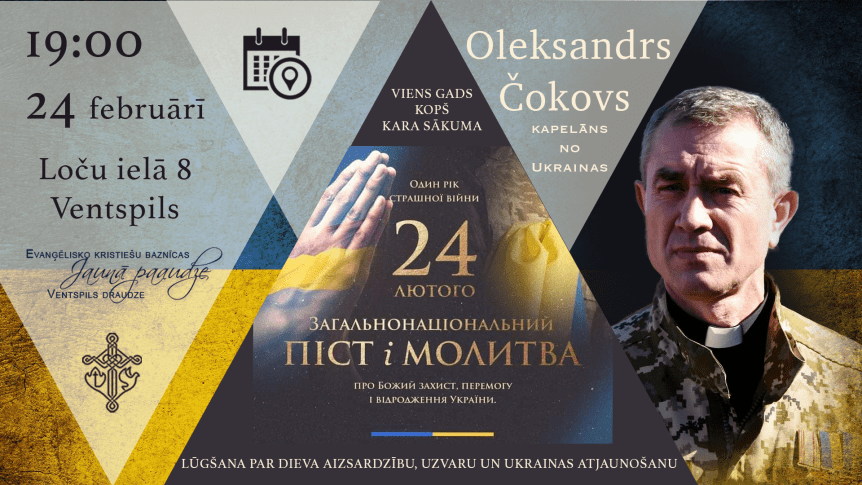 Pievienosimies lūgšanai un gavēnim par&nbsp;Ukrainu